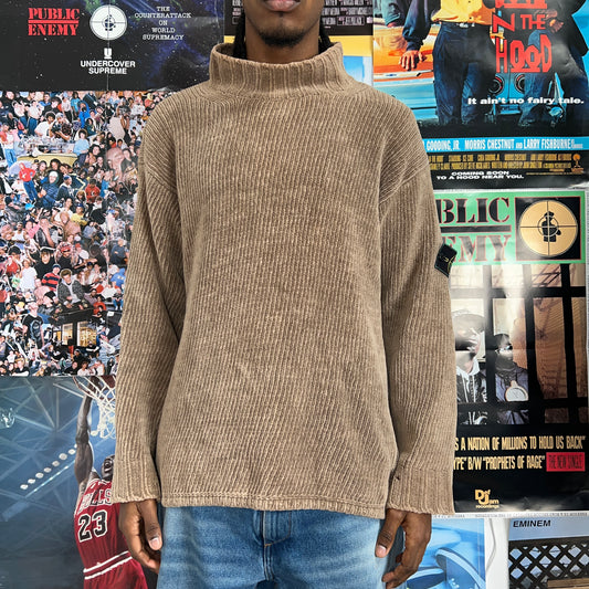STONE ISLAND 90s CHENILE MOCK NECK THICK JUMPER