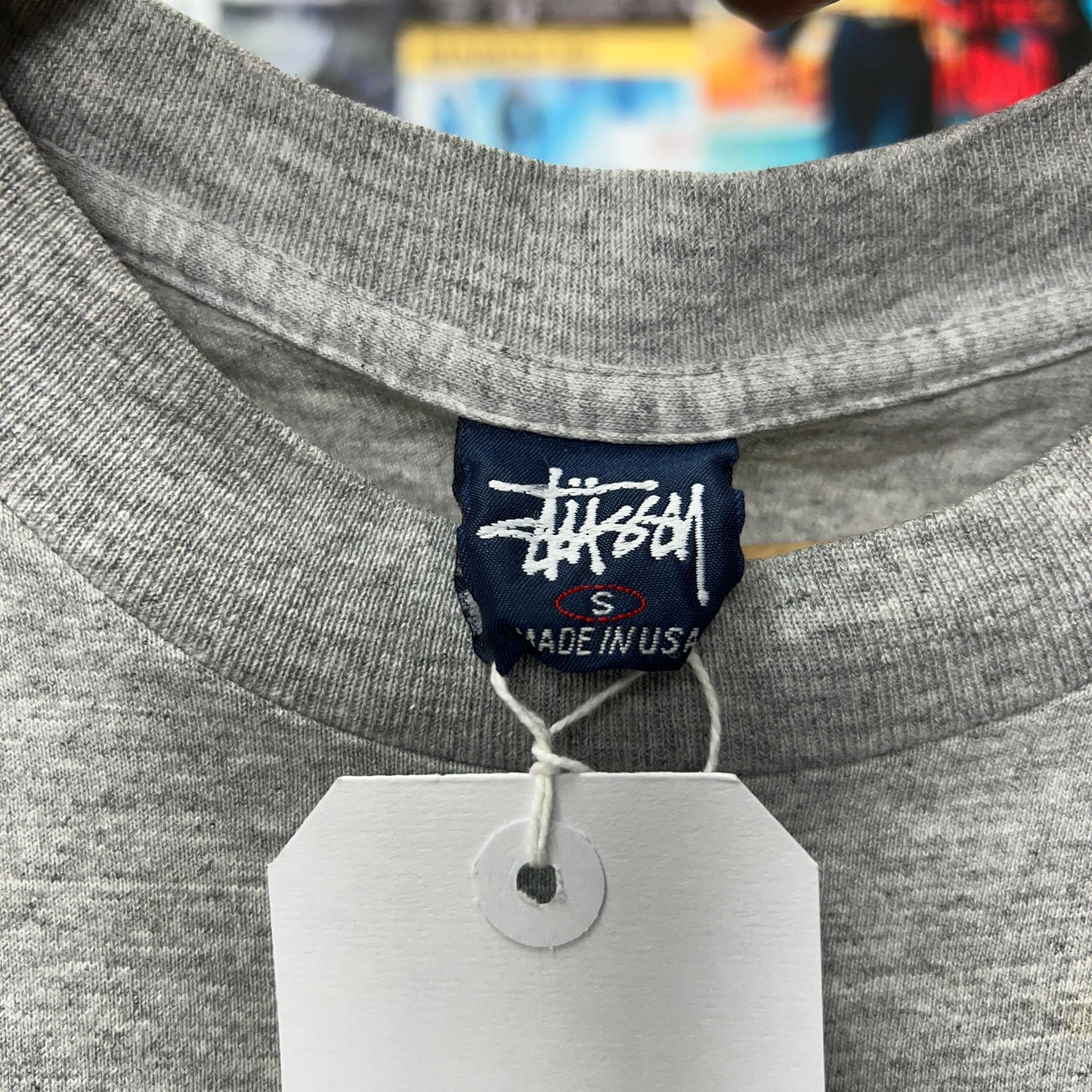 STUSSY 2000s BRONX SCIENCE GREY TEE