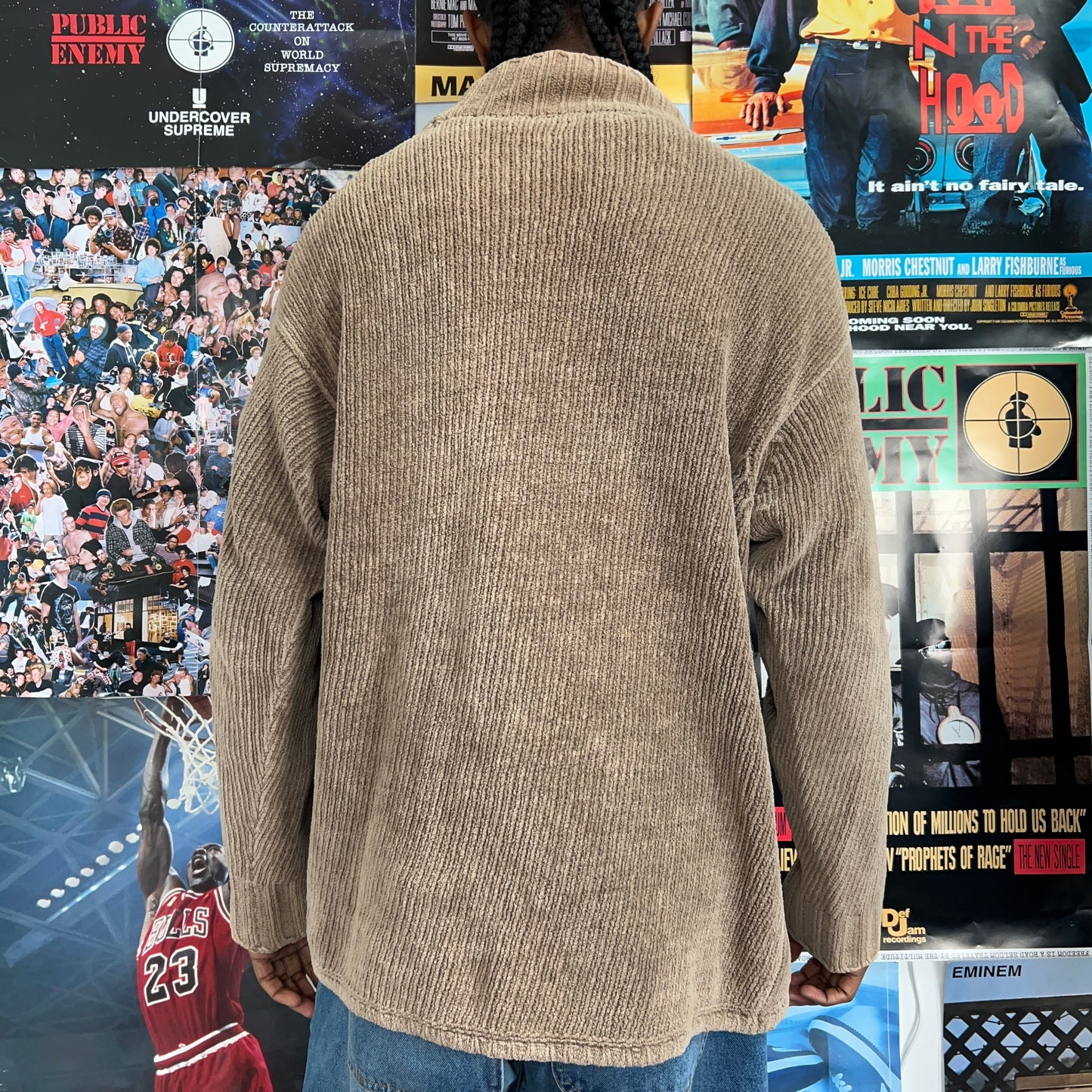 STONE ISLAND 90s CHENILE MOCK NECK THICK JUMPER