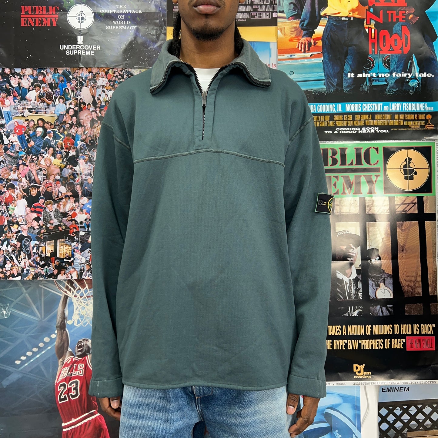 STONE ISLAND AW97 REVERSIBLE 1/4 ZIP