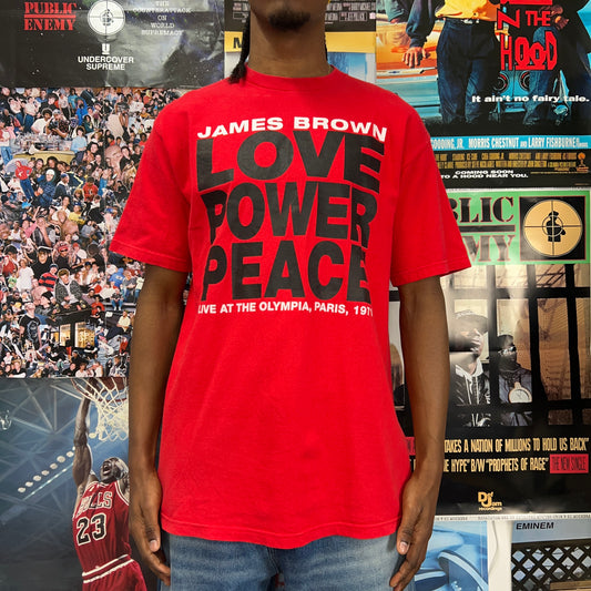 SUPREME 2002 JAMES BROWN LOVE POWER PEACE RED TEE