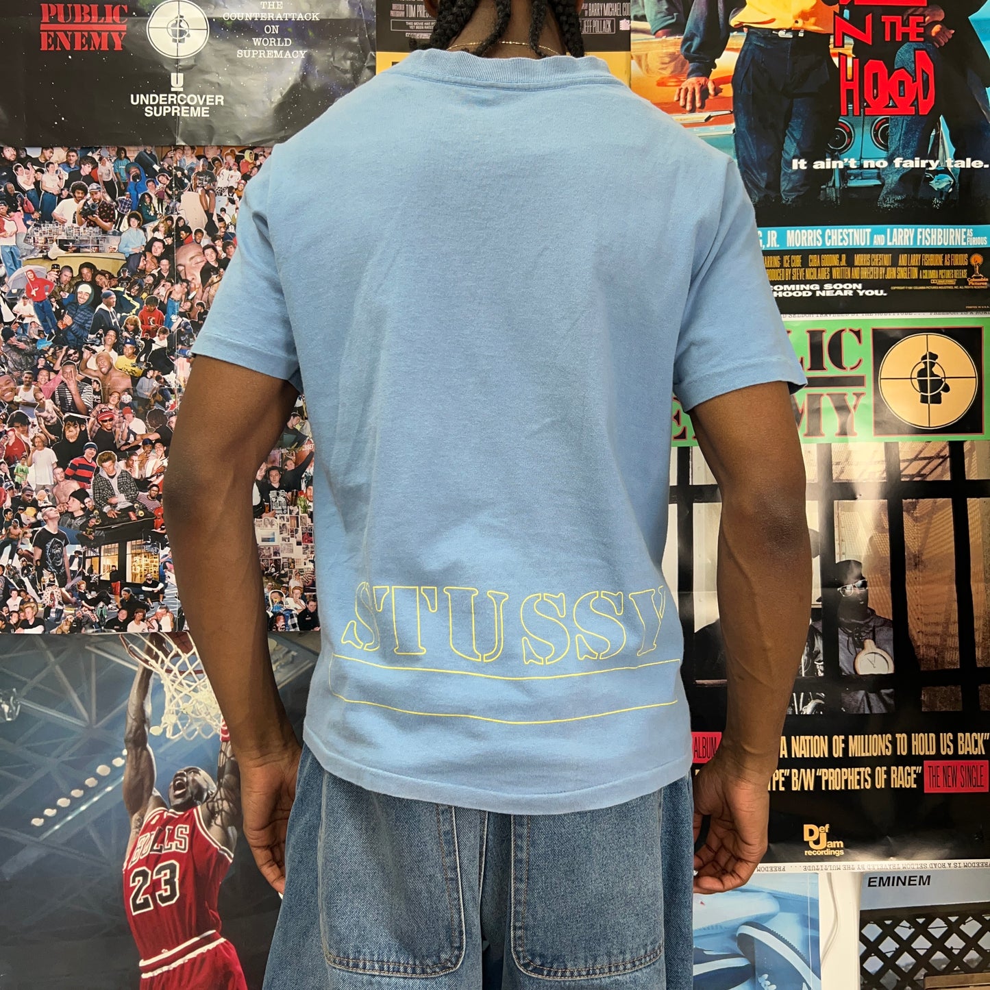 STUSSY 2000s BLUE TEE